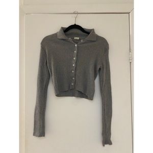 Brandy Melville Collared Knit Buttoned Sweater